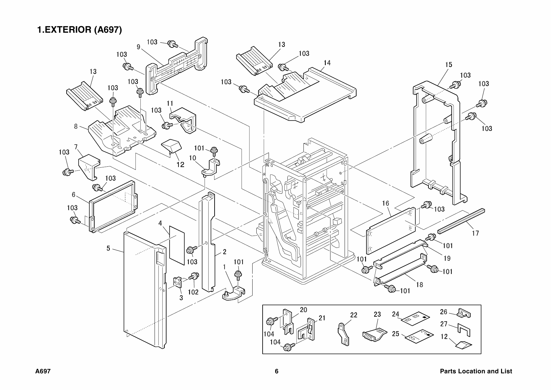 RICOH Options A697 PUNCH-KIT-TYPE-450 Parts Catalog PDF download-3